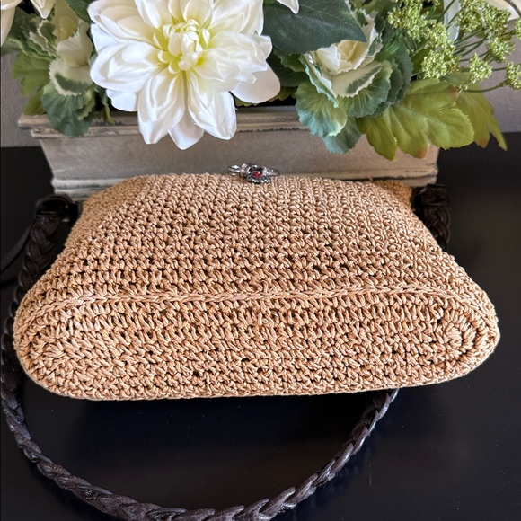 Brighton Tan and Black Woven Bag - Picture 6 of 15